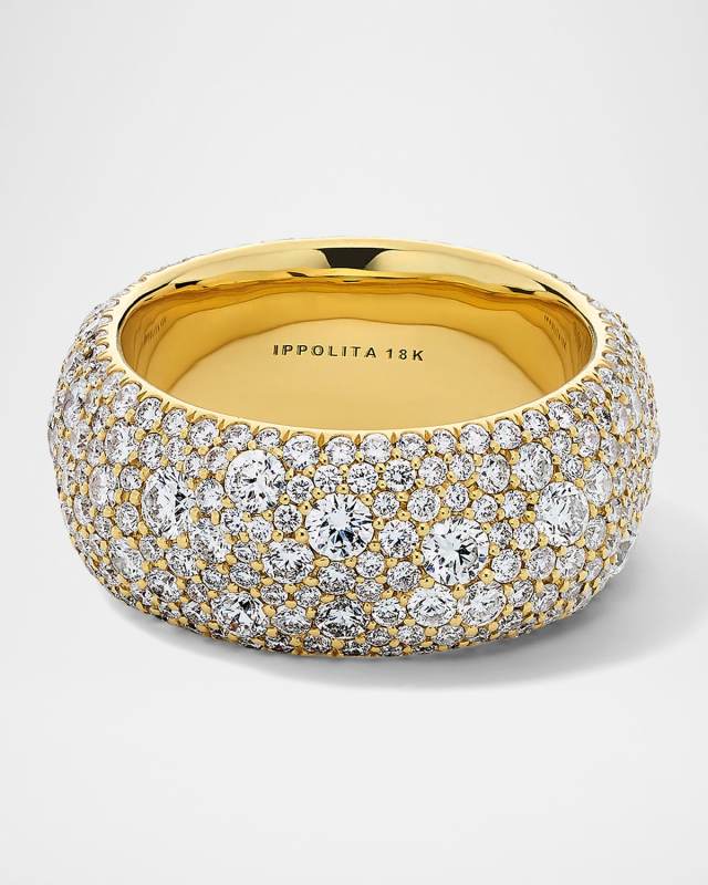 18K Gold Stardust Dune Ring with Diamonds, Size
